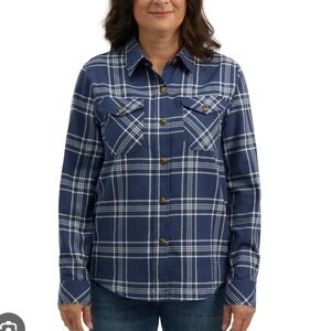 Frank And Oak Organic Cotton Flannel Shirt - Blue